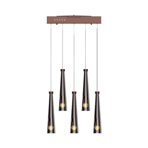 Chandeliers 5-lights, Dining Room Lighting Fixtures, 25W, 3000K, 1250LM, Hanging Light with Wires For Kitchen Island Dining Room Living Room Cafe Pub