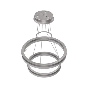 2-Ring, Modern LED Chandelier, 78W, 120V, 3000K, 3985LM, Dimmable