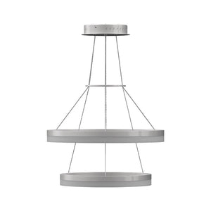 2-Ring, Modern LED Chandelier, 78W, 120V, 3000K, 3985LM, Dimmable