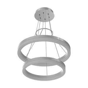 2-Ring, Modern LED Chandelier, 78W, 120V, 3000K, 3985LM, Dimmable