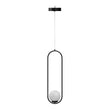 Load image into Gallery viewer, 1-Light, Single Bell Pendant Chandelier, 9W, 3000K, Matte Black Body Finish, Dimmable