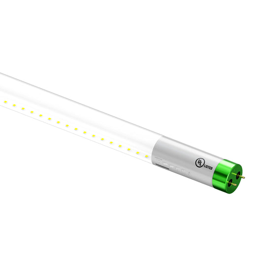 Hybrid T8 4ft LED Tube Glass 18W 2400 Lumens 6500K Clear (Check Compatibility List; Not Compatible with all ballasts)