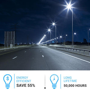 300 Watt LED Pole Light With Photocell - 5700K - Universal Mount - Bronze - AC100-277V, Parking Lot Lights - Security Lights