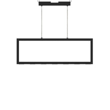 Load image into Gallery viewer, Rectangular Chandelier LED For Office Kitchen Dining Room, 33W, 3000K, 1650LM, LED Pendant Lighting with Matte Black Body Finish, Dimmable, 1-Light