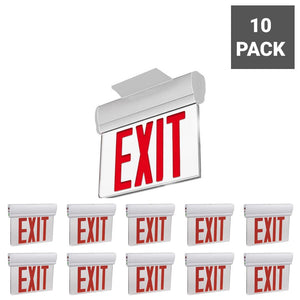 Emergency Light Edge Lit Exit Sign , 3W , Red UL Listed