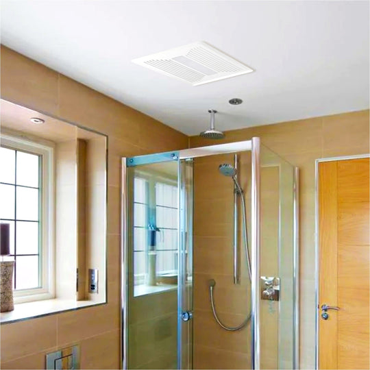 Ultr Quiet Bathroom Exhaust Fan w/ LED Light 4000K, 1000LM, 100 CFM, 0.8 Sones, Ceiling/Wall Mounted