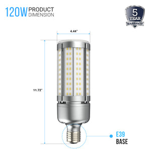 LED Corn Bulb 18W/60W/100W/120W 5700K, 120-277V, Dimmable, Damp Location UL Listed