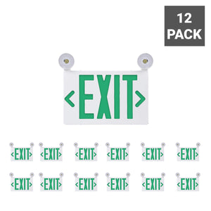 Emergency Exit Light combo , 3.5W , Green , UL Listed