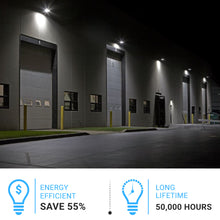 Load image into Gallery viewer, Outdoor Rotatable LED Wall Pack Light 40W 5700K 5400 Lumens, UL, DLC Listed, Bronze Finish, Waterproof Wall Light