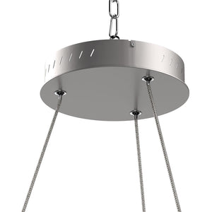 Modern Round Chandeliers with unique design Shade, 49W, 3000K, 2450LM, Dimmable, Pendant Mounting, CRI: 80+, Aluminum Body Finish