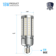 Load image into Gallery viewer, LED Corn Bulb 18W/60W/100W/120W 5700K, 120-277V, Dimmable, Damp Location UL Listed