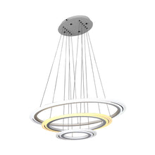 Load image into Gallery viewer, 3-Ring, Modern Pendant Chandelier, 98W, 3000K-6500K, 3928LM, Dimmable, Aluminum Body Finish