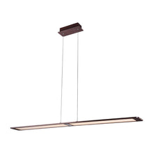 Load image into Gallery viewer, LED PMMA flat Island Pendant Light, 25W, 3000K, 1250LM, Dimmable, Kitchen or Dinning area Lights, Brushed brown Body Finish