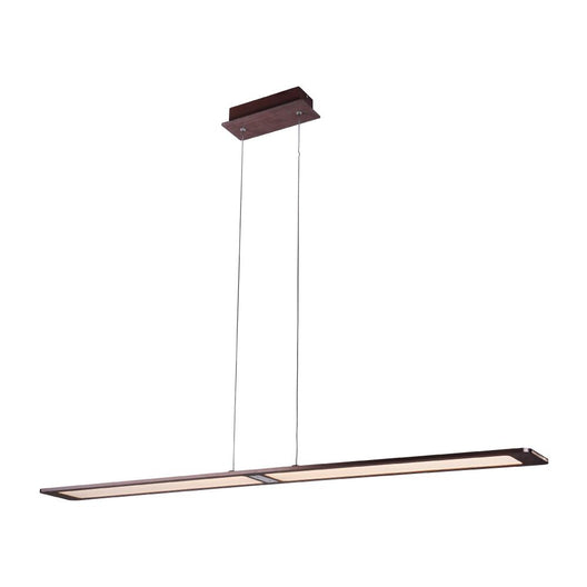 LED PMMA flat Island Pendant Light, 25W, 3000K, 1250LM, Dimmable, Kitchen or Dinning area Lights, Brushed brown Body Finish