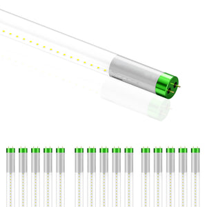 Hybrid T8 4ft LED Tube Light Glass 18W 2400 Lumens 4000K Frosted (Check Compatibility List; Not Compatible with all ballasts)