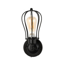 Load image into Gallery viewer, Steel Birdcage Wall Lighting Fixture, Matte Black Finish, E26 Base, UL Listed, 3 Years Warranty