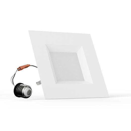 6-inch Dimmable LED Square Downlight, Recessed Ceiling Light Fixture, 12W, Kitchen Lights