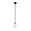Load image into Gallery viewer, 1-Light Flared Shape Pendant Lighting Fixture with Clear Glass Shade, E26 Base, UL Listed for Damp Location