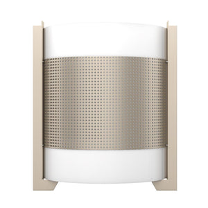 Brushed Nickel Wall Sconce Light with White Glass Shade