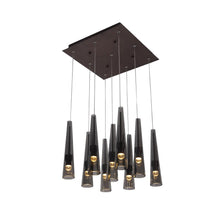 Load image into Gallery viewer, 9-Lights, Multi Light Pendant with Smoke grey Body Finish,45W, 3000K, 2250LM, Dimmable, For Kitchen Island Dining Room Living Room Cafe Pub