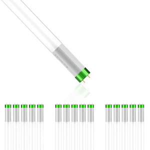 T8 4ft LED Glass Tubes ; 18W 4000K; Single Ended Power ; Frosted