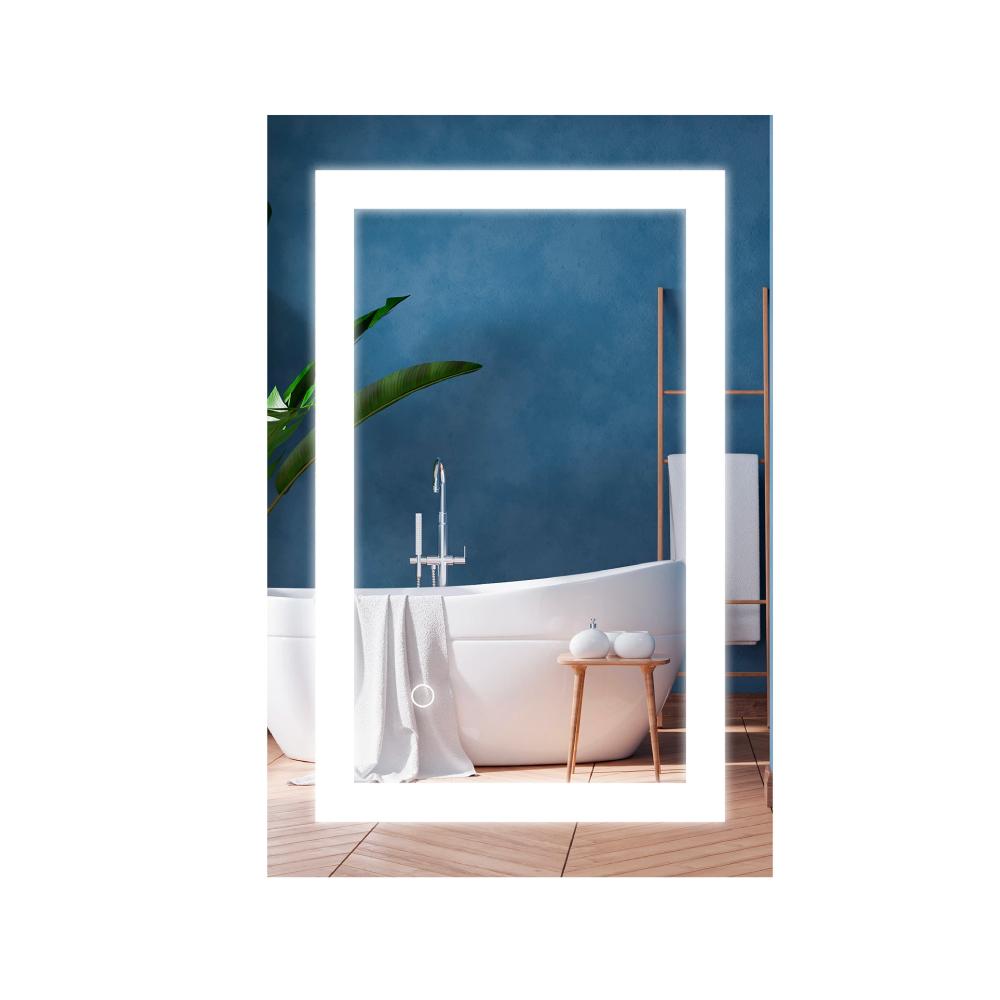 Backlit LED Lighted Mirror with Touch Switch Control, Defogger and CCT Remembrance, Accord Style