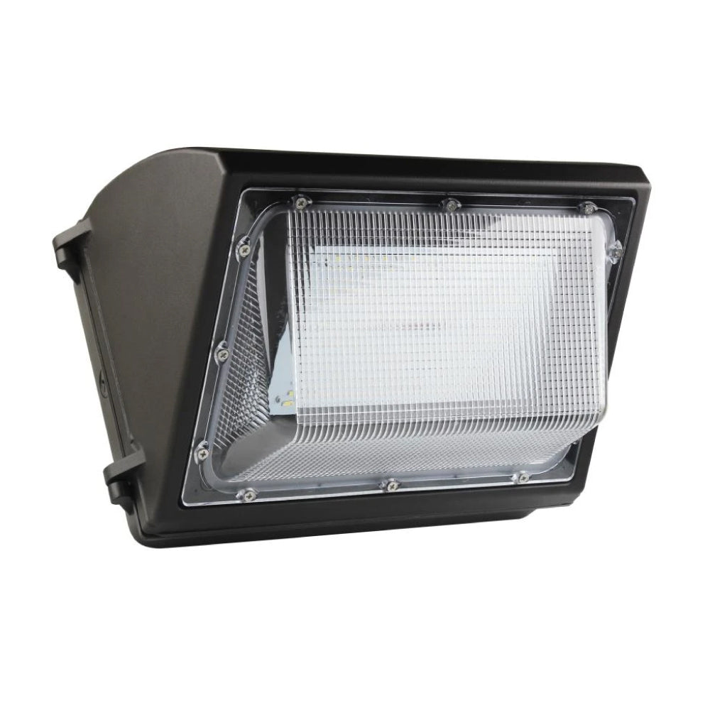 80W LED Wall Pack Light With Photocell Sensor; 10,173 Lumens 5700K Bronze Finish; Forward Throw