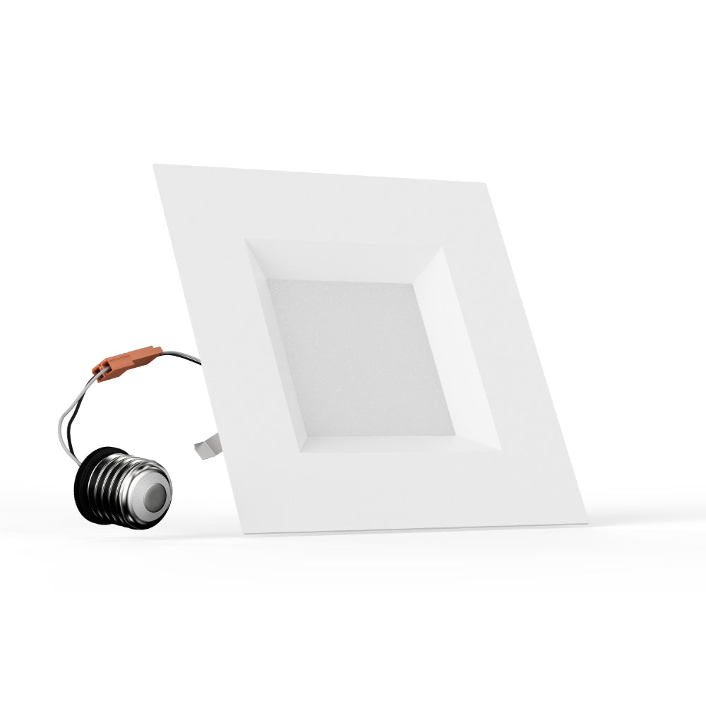 4-inch Dimmable LED Square Downlights, Recessed Ceiling Fixture, – Wen Lighting