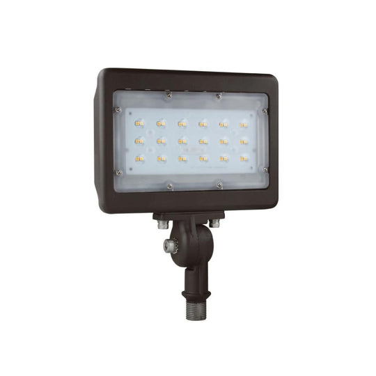30W Knuckle Mount Outdoor LED Flood Light, 105 Watt Replacement, 5700K, Bronze, IP65 Waterproof