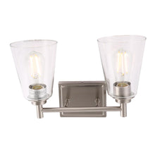 Load image into Gallery viewer, Flared Shape Vanity Lights with Clear Glass Shade, E26 Base, UL Listed for Damp Location, 3 Years Warranty