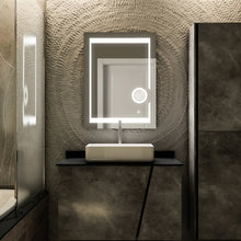 Load image into Gallery viewer, LED Bathroom Mirror with Magnifying Mirror, Defogger and CCT Remembrance, Auspice Style