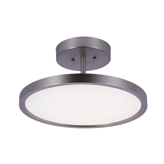 LED Semi-Flush Mount Light, 28W, 1950 Lumens, Dimmable, Round Close To Ceiling Lights