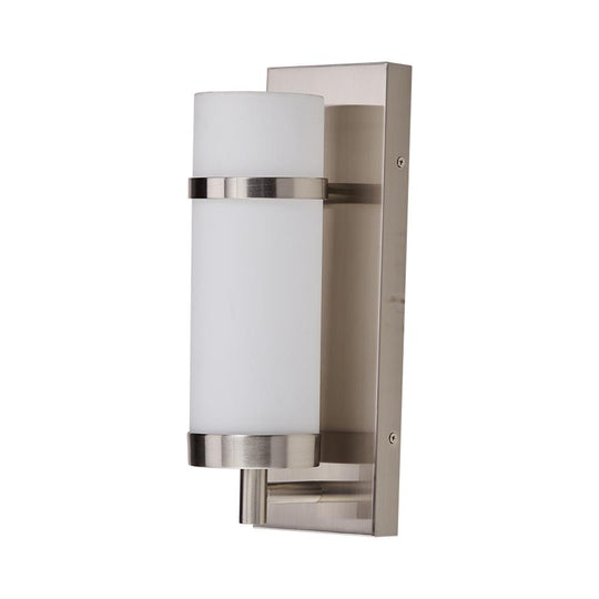 Decorative Wall Lamp with Cylinder-Shape White Glass