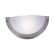 Load image into Gallery viewer, LED Half-Moon Wall Sconce -12W, 750 Lumens, Brushed Nickel Finish, White Acrylic Shade, ETL Listed