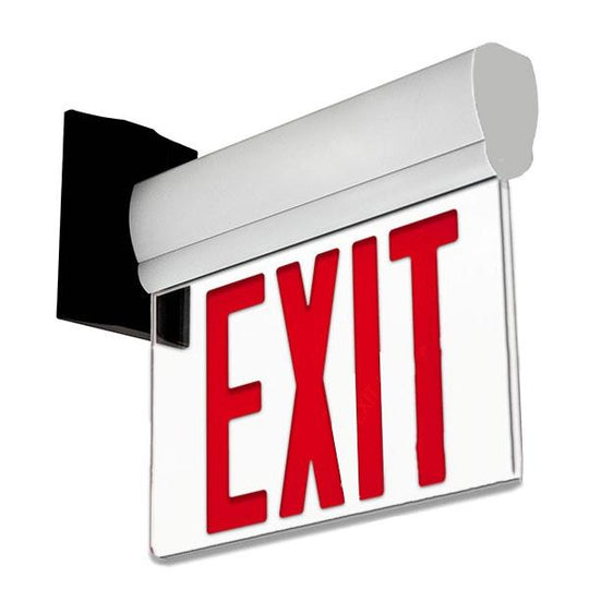 Emergency Light Edge Lit Exit Sign , 3W , Red UL Listed