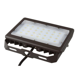 50W LED Flood Light, 6250lm Super Bright Security Light, 5700K, IP65 Waterproof, Bronze Finish, U-Bracket Mount