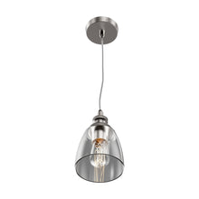 Load image into Gallery viewer, 1-Light Island Pendant Light, Brushed Nickel Finish with Clear Glass Shade – E26 Base, UL Listed