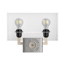 Load image into Gallery viewer, Modern Decorative Wall Sconce Light with 2 USB, 2 Rocker Switch, 1 Power Outlet, Satin Nickel Finish