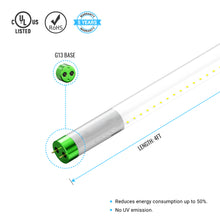 Load image into Gallery viewer, Hybrid T8 4ft LED Tube Light Glass 18W 2400 Lumens 4000K Frosted (Check Compatibility List; Not Compatible with all ballasts)