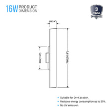 Load image into Gallery viewer, 2-Lights, Indoor Rectangular Wall Sconce with Brushed brown Body Finish, 3000K, Dimmable