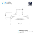 Load image into Gallery viewer, Ceiling Lamp - Circle Shade Led Round Shade Ceiling Lights for Bedroom Hallway -  31W - 3000K - 1285LM - Simple Close to Ceiling Fixtures - Dimmable - Aluminum Body Finish