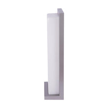 Load image into Gallery viewer, 20W Modern LED Outdoor Wall Sconce Light 5000K 600LM White Acrylic Shade, 120-277V Non-Dimmable, ETL Listed, Wet Location, Painted Silver Finish