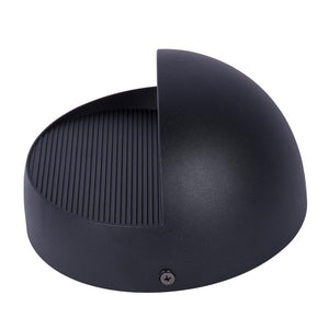 12W, Decorative Outdoor Bulkhead Light, Dimmable, ETL Listed, Frosted Glass Shade, Wet Location, 3000K/5000K, Black