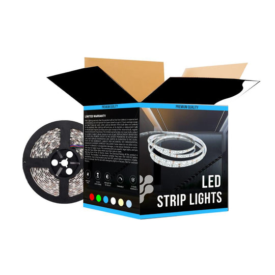 RGB LED Light Strips - 12V LED Tape Light w/ DC Connector - 63 Lumens/ft.
