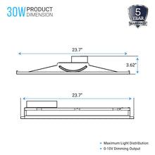 Load image into Gallery viewer, 2x2 LED Troffer Light Fixtures, 30W - 5000K, Commercial Grade Recessed Troffer - Dimmable 2-Pack