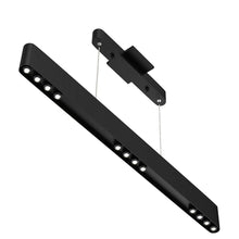 Load image into Gallery viewer, Integrated LED Linear Chandelier Light Fixture In Matte Black Body Finish - 9W - 3000K(warm white) - 450LM - Dimmable