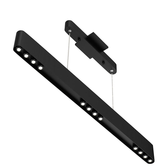 Integrated LED Linear Chandelier Light Fixture In Matte Black Body Finish - 9W - 3000K(warm white) - 450LM - Dimmable
