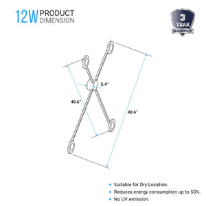 LED Wall Sconce Fixture in Matte Black Body Finish - 12W /head - 3000K - 600LM/head - Integrated LED Light Combination - Dimmable