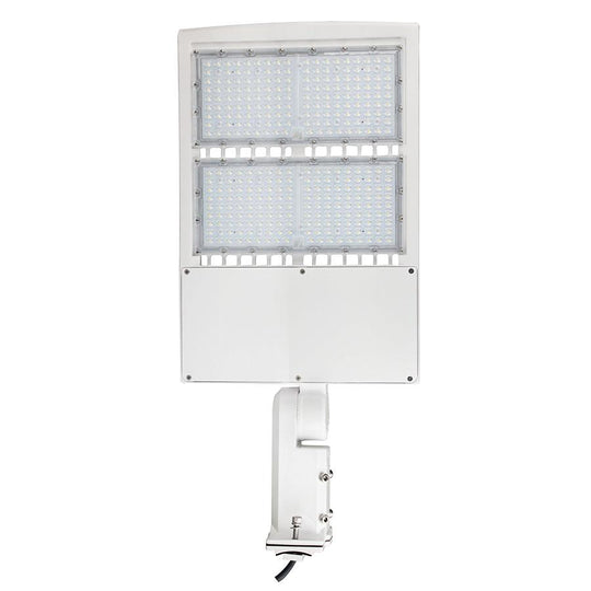 300W LED Pole Light With Photocell, 5700K, Universal Mount, White, AC100-277V, Outdoor Area Lighting - Parking Lot Lights