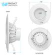 Load image into Gallery viewer, 5/6-inch LED Eyeball Dimmable Downlight, 15W, Recessed Ceiling Light Fixture